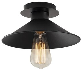 Czarna lampa sufitowa z metalowym kloszem ø 24 cm Berceste – Opviq lights