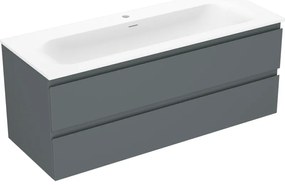 Mexen Orio szafka łazienkowa 120 cm z umywalką Vela, 2 szuflady, grafit mat/biała mat - 91A10-12047-2-BFF66-W23M01