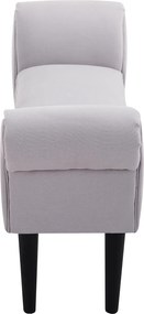 Ławka HOMCOM do sypialni Ławka tapicerowana ławka MDF Pianka szara