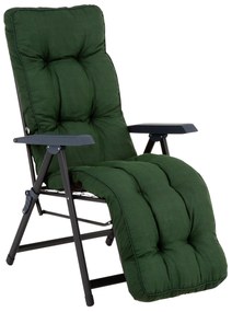 Fotel ogrodowy z podnóżkiem Lena Plus Black Edition H024-32IB PATIO
