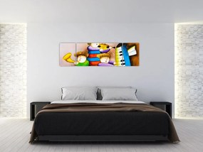 Obraz - Muzycy, malarstwo (170x50 cm)