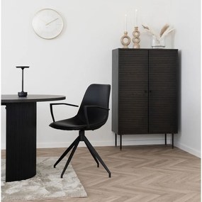 Ciemnobrązowa szafka w dekorze dębu 80x130 cm Kyoto – House Nordic