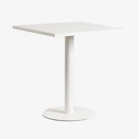 Kwadratowy Stół Kuchenny 70x70 Cm Z Metalu Mizzi Gardenia Biel - Sklum