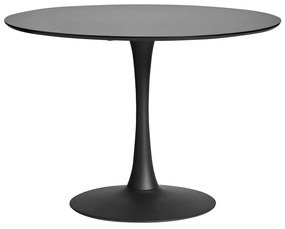 Okrągły czarny stół do jadalni Marckeric Oda, ⌀ 110 cm