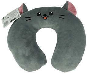 Poduszka podróżna TRAVEL FRIENDS 33x25 cm pluszowa - różne kolory Kolor: Biały