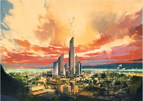 Obraz - Malowane miasto (70x50 cm)