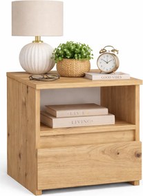 Stojąca szafka nocna z szufladą dąb artisan E5-E46