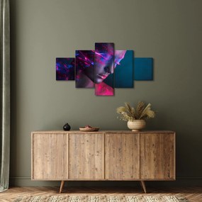 Błyszczący obraz kobiety (125x70 cm)
