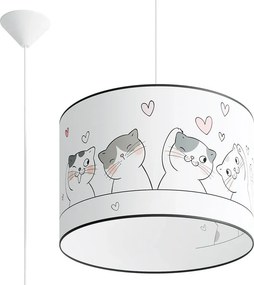 Lampa wisząca dla dzieci z abażurem w koty - A585 P4-T76