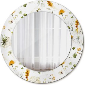 Lustro z nadrukiem okrągłe Polne kwiaty
