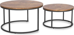 Zestaw Stolików Kawowych FIGO MAX 60 cm/80 cm Dąb Rustykalny