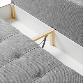 Sofa z Funkcją Spania MORANA Szara Szenil Nowoczesna