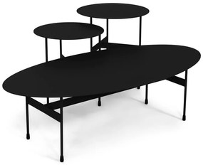 Czarny metalowy stolik 39x120 cm Mira – Spinder Design