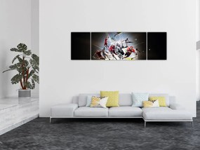Obraz - Sportowcy (170x50 cm)
