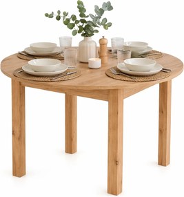 Skandynawski Okrągły Stół Rozkładany Dąb Artisan K9-M42
