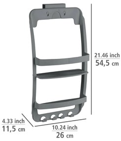 Uniwersalna półka łazienkowa - półka do montowania na kabinie lub drzwiach w łazience, WENKO