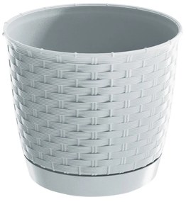 Doniczka plastikowa Ratolla Round biały, śr. 16,5 cm, śred. 16,5 cm
