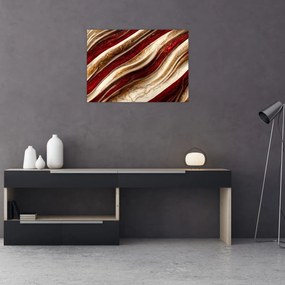 Obraz na szkle - Złoto - biała tekstura (70x50 cm)
