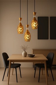 Lampa sufitowa metalowa loft klosz wisząca AT12-3SZ-Gold