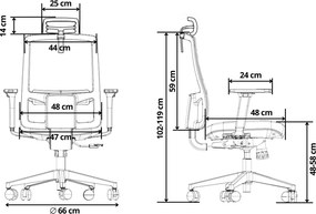 Krzesło do biura i home office Popstar Mesh Lux HR, zgodne z normą BHP