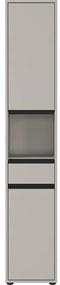 Szara wysoka wąska szafka łazienkowa 33x181 cm Lemont – Germania