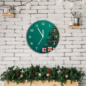Zegar ścienny Prezenty Choinka Święta Zima