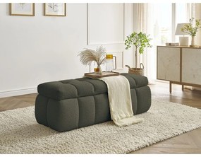 Zielona ławka z materiału bouclé Mont Blanc – Bobochic Paris