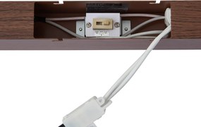 Nowoczesna lampa sufitowa z drewna orzechowego, zintegrowany LED, ściemnialna 3-stopniowo (2700-4000K) z przełącznikiem DIP - Keane