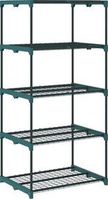 Outsunny 5-poziomowy stojak na rośliny, 138 cm wysokości, stojak na kwiaty do wnętrz i na zewnątrz, regał na rośliny ze stali, Ciemnozielony | Aosom PL