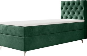 BOXBETT CHESTER 90x200 Monolith 37 z materacem H3 i topperem łóżko z pojemnikiem, pojedyncze, hotelowe, do sypialni, ze schowkiem