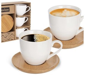 Orion Komplet prezentowy filiżanek porcelanowych z talerzykami WHITELINE, 6 szt.