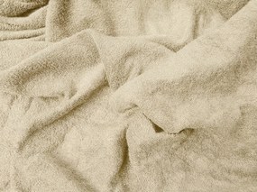 PrzytulneMieszkanie.pl Prześcieradło frotte MOLTON cappuccino 180 x 200 cm