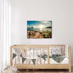 Obraz - Plaża z ludźmi (70x50 cm)