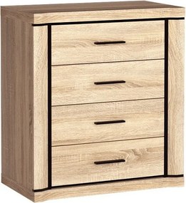 Komoda MALAGA 80,5 cm do Salonu Sypialni Dąb sonoma