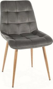 Krzesło tapicerowane CHIC D VELVET szare