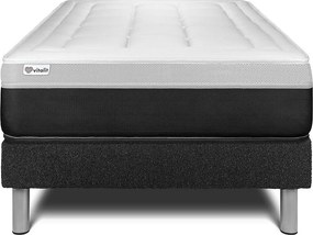 lózka z materacem FORM 120 x 200 cm Rama lózka Czarny