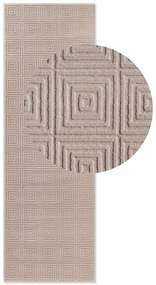 Dywan nowoczesny Perles Romby beżowy 80 cm x 240 cm