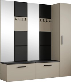 Masseno Garderoba MODULO 201,2/204/40 cm do Przedpokoju Nowoczesna Kaszmir
