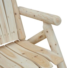 Outsunny Adirondack krzesło ogrodowe, krzesło drewniane, krzesło z podłokietnikiem, naturalne drewno jodłowe 83x68x101cm