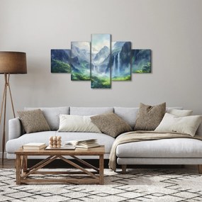 Obraz - Dolina wodospadów (125x70 cm)