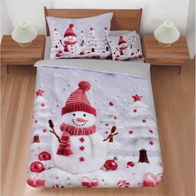 Pościel jednoosobowa 3-częściowa 140x200 cm Snowman – My House