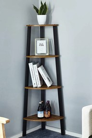 Stojący regał narożny Salto 34 w stylu industrialnym
