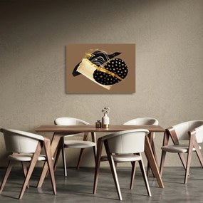 Obraz na szkle - Abstrakcja złotobrązowa N⁰1 (70x50 cm)