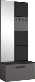 Masseno Garderoba MODULO 161,2/204/40 cm do Przedpokoju Nowoczesna Szara