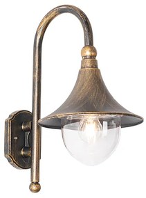 Zewnetrzna Klasyczna lampa ścienna zewnętrzna antyczne złoto IP44 - Daphne klasyczny/Antyczny Oswietlenie zewnetrzne