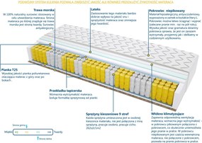 Materac Madryt Trawa - Rozmiar: 180x200 cm, Wysokość: 20 cm