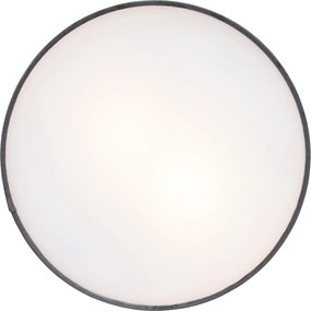Nowoczesna lampa sufitowa szara 40 cm ze złotym wnętrzem - Drum