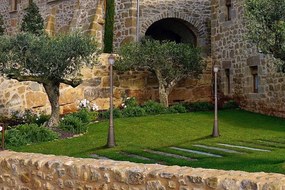 Czarno-złota wysoka latarnia ogrodowa - S319 T6-P26