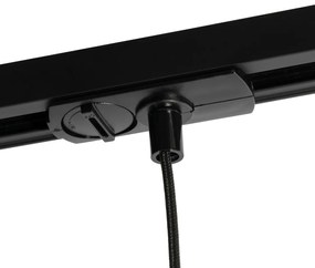 Nowoczesny system oświetlenia szynowego z 5 lampami wiszącymi, ciemny brąz, 1-fazowy - Iconic Frini Nowoczesny Oswietlenie wewnetrzne