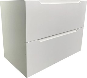 Szafka łazienkowa pod umywalkę wisząca - Biały - 80 cm - STEFANIE